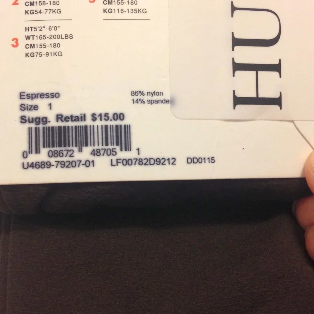 Opaque tights, non-control top, Hue Size 1
